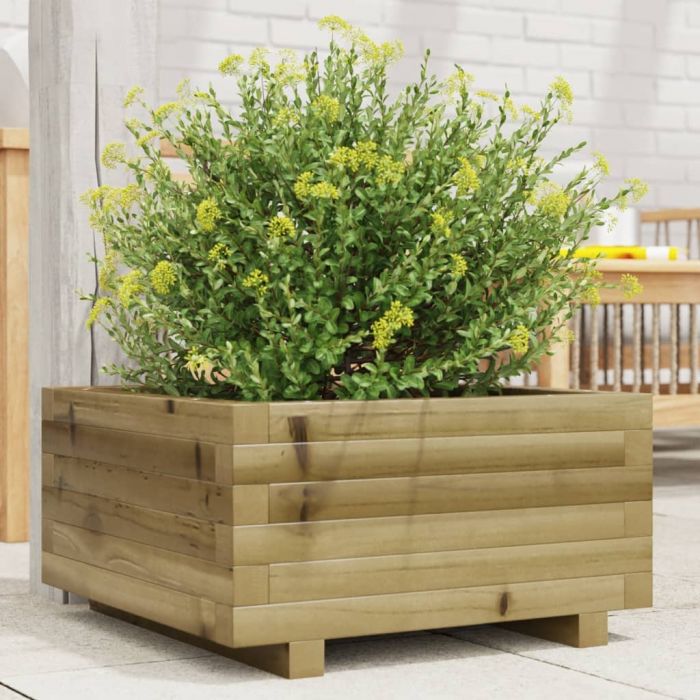 Градинска кашпа 50x50x26,5 см импрегниран бор
