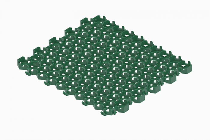 Екологична настилка PP TERRA Dark Green 580x510 mm, тъмно зелен