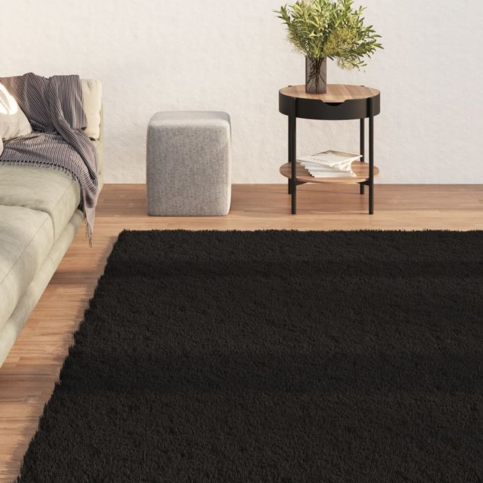 Миещ се килим мек шаги 200x290 см противоплъзгащ антрацит