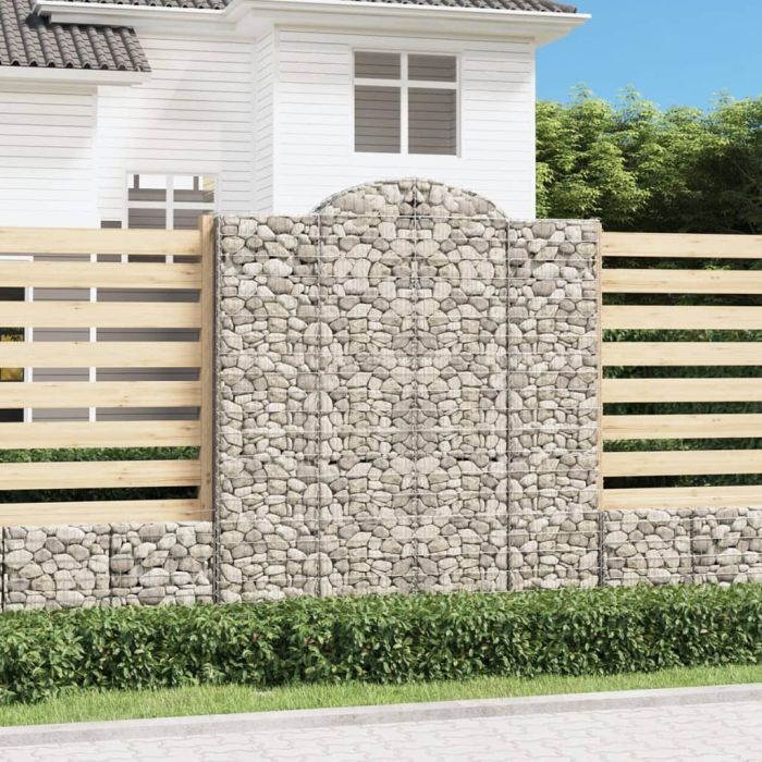 Габионни кошници арка 8 бр 200x30x220/240 см поцинковано желязо