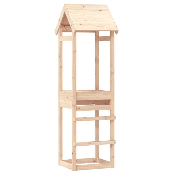 Кула за игра 53x46,5x194 см борово дърво масив