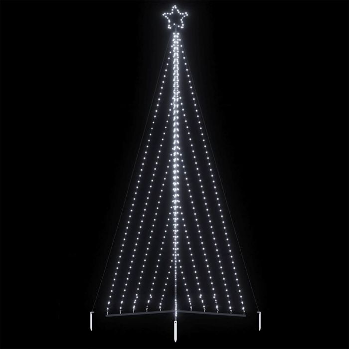 LED коледна елха 570 светодиода студено бяло 399 см