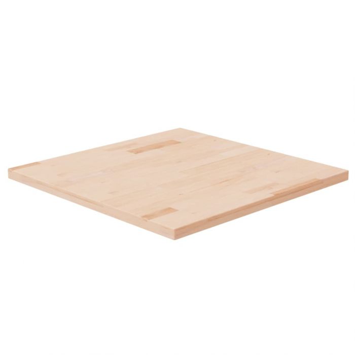 Квадратен плот за маса, 60x60x2,5 см, необработен дъб масив
