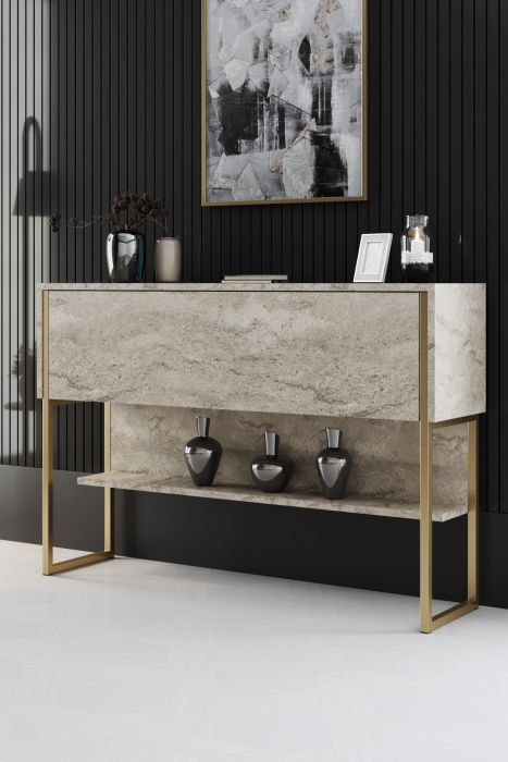 Скрин Luxe, цвят Травертин Златен