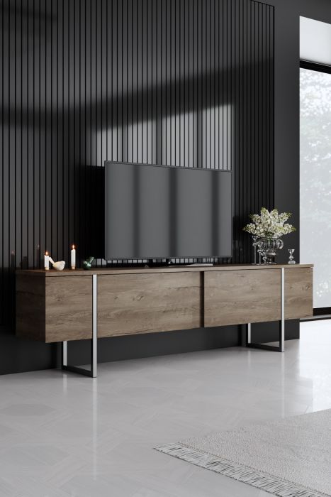 ТВ шкаф Luxe, цвят Орех Сребърен