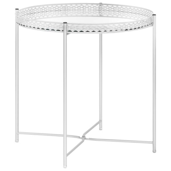 322800 Side Table Silver 40x40x41 cm Glass Egradina.bg