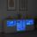Сайдборд с LED светлини, бял, 181,5x37x67 см