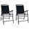 Сгъваеми градински столове Miya, 2 бр, textilene, черни