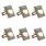 Фасадни LED аплици, 6 бр, 5 W, сребристи, квадратни