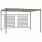 Шатра с прибиращ се покрив, 3x4x2,3 м, сива, 180 г/м²
