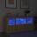 Сайдборд с LED светлини, сонома дъб, 142,5x37x67 см